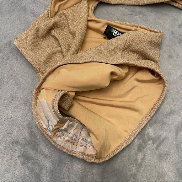 new! Beach Riot Celine shine sparkle gold one shoulder swimsuit 27952 - Picture 11 of 11